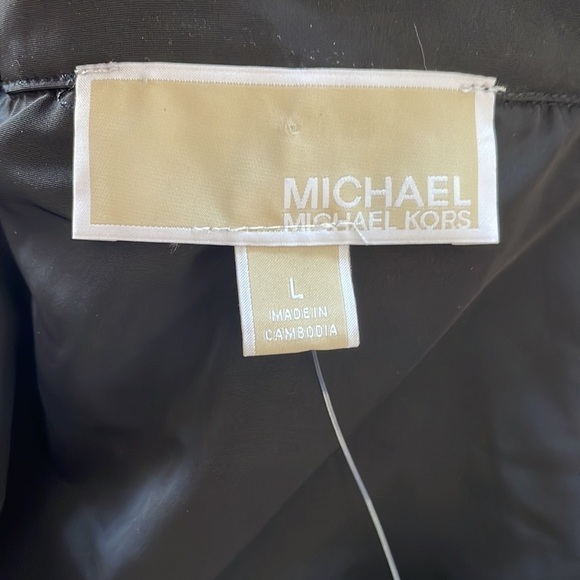 Brand New Michael Kors Black Zippered Lightweight Windbreaker Hooded Jacket - Picture 7 of 10